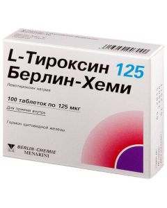 L-ТИРОКСИН БЕРЛИН-ХЕМИ 125мг, 100 таблеток
